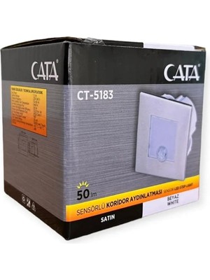 Cata CT-5183B 1.5W Radar Sensörlü Saten Kasa Beyaz Renk