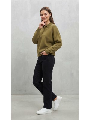 Youknitwear You Aura Polo  Yaka Kadın Triko Kazak