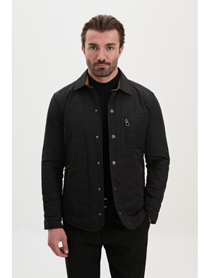 MCR Kapitone Slim Fit Gömlek Yaka Çıtçıtlı Erkek Mont