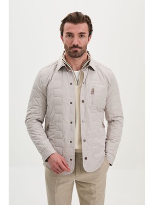 MCR Kapitone Slim Fit Gömlek Yaka Çıtçıtlı Erkek Mont