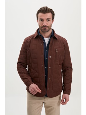 MCR Kapitone Slim Fit Gömlek Yaka Çıtçıtlı Erkek Mont