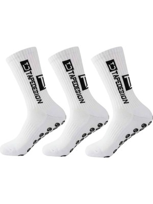 SBN - Store Kaydırmaz Çorap 3’lü Futbol Basketbol Tenis Erkek Spor Çorap, Beyaz, Kaymaz Çorap Tabanlı, Dikişsiz ve Parfümlü, Yüksek Kalite