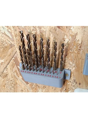 SBN - Store 3D Baskı Matkap Ucu Standı 1-6,5 mm Duvara Monte Matkap Ucu Düzenleyici Numaralı Yuvalı Gri