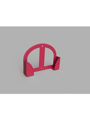 SBN - Store 3D Baskı Tv Arkası Vesa Montajlı Medya Oynatıcı Tutucu Braketi 100X100 ve 200X100 Uyumlu - Kırmızı