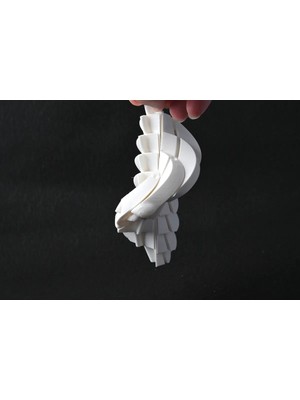 Ulu Pazarlama 3D Baskı Kafatası Fidget Uzayan Spiral Kafatası Stres Oyuncağı Cadılar Bayramı Dekoru Beyaz