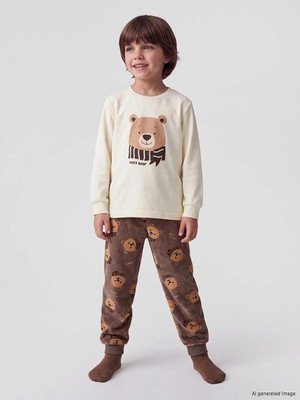 LC Waikiki Baskılı Erkek Çocuk Pijama Takımı  (W6)