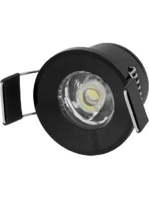 Cata 1,5 W Ledli Yildiz Spot CT-5270 Siyah Kasa Beyaz Isik
