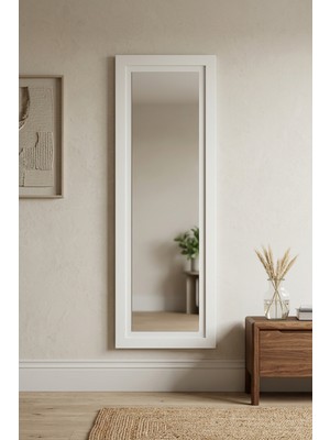 Sarmobi Terra Duvar Aynası Y:157 G:50 D:18 cm / Beyaz