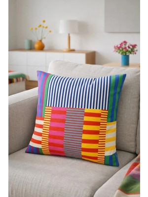 Decomia Home Modern Iskandinav Tufting Punch Nakışlı Keten Karışımlı Ikili Kırlent Kılıfı Salon Dekor (45X45 Cm)