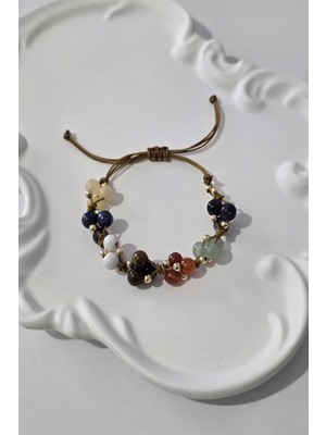 c-bhadu naturel Sertifikalı 6 mm Öğrenci Doğaltaş Bileklik (Lapis Lazuli, Sodalit, Kalsit, Kaplangözü, Havlit, Karenlyan Akik, Aventurin )