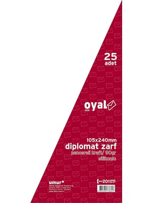Tr 30005913 Diplomat Zarf, Pencereli Kraft, 25'li