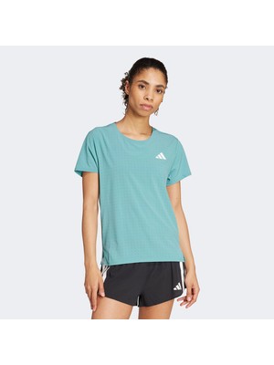 Adidas Adizero Running Kadın Mavi Koşu T-Shirt.-