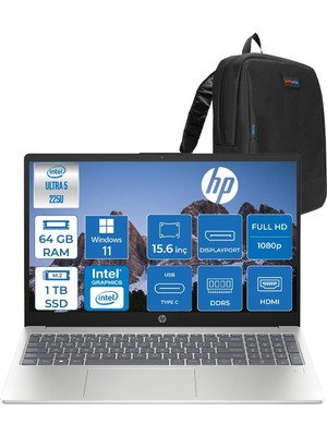 Kryon Laptop Aı 15-FD2026NT Intel Ultra5 225U 64GB Ddr5 1tb SSD 15.6" Inch Intel® Grafik Gpu Fhd (1920X1080) WIN11HOME Taşınabilir Bilgisayar D51E0EAH23+ZETTAÇANTA