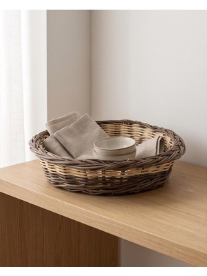 Terravase Dekoratif Çok Amaçlı Sele Sepet %100 El Yapımı 44×14 cm