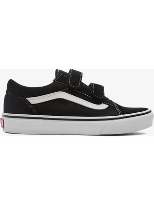 Vans Jr Old Skool V Çocuk Siyah Sneaker.-