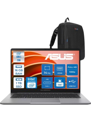 Kryon Expertbook P1 P1403CVA Intel® Core™ 5 210H 16GB Ddr5 1tb SSD 14"fhd (1920 x 1080) 300NITS Freedos Taşınabilir Bilgisayar PC516512G0DF03+ZETTAÇANTA