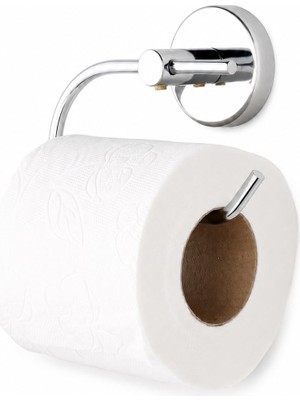 Kryon Iris Krom Kaplama Açık Tuvalet Kağıtlığı, Yapışkanlı ve Vidalı Montajlı Wc Kağıtlık, 35 mm Oval Bantlı Banyo Aksesuarı