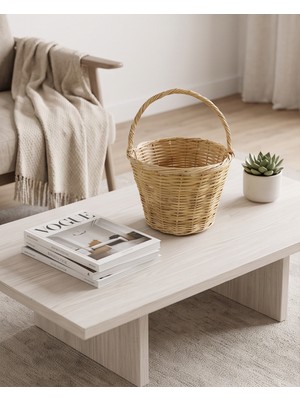 Terravase Saplı Dekoratif Meyve Kiraz Sepeti %100 El Yapımı 26×21 cm