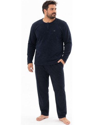 Kly Erkek Uzun Kol Büyük Beden Lacivert Pijama Takımı C6T6N363