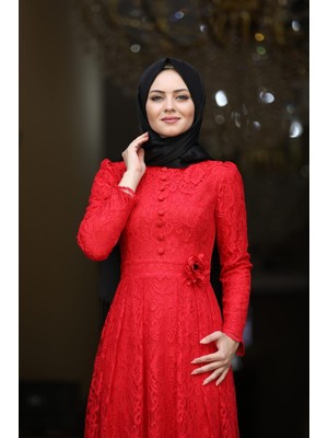 Mestore Ahunisa Henna Abiye Kırmızı 5646