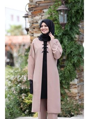 Mestore Bağcık Detay Ikili Takım Mdc 5561 Pudra