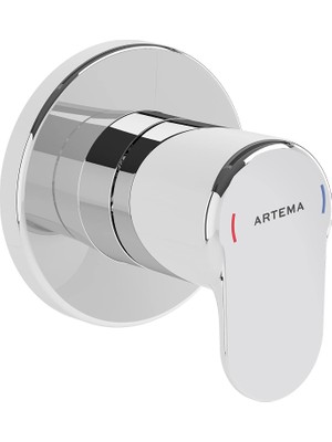 Kawin Artema Root Round A42730 Ankastre Stop Valf, Sıva Üstü, Krom