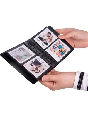 Mabelme Store Instax Spiralli Polakart Fotoğraf Albümü, 6X9CM, 68 Fotoğraf Kapasitesi (Beyaz)