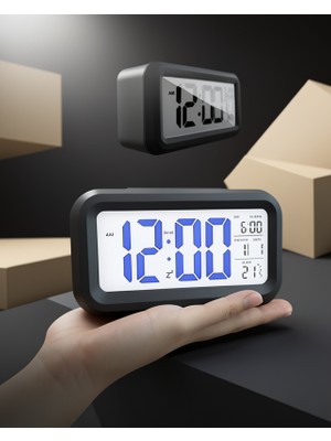 Astraltech Dijital Masa Saati Büyük LCD Ekran 6 Saniye Işık