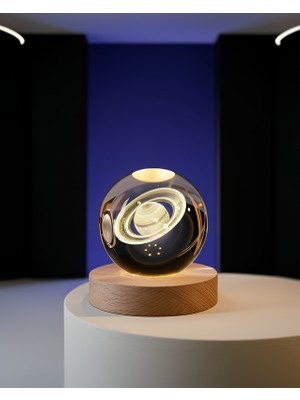 Astraltech Kristal Satürn Küresi 18 cm