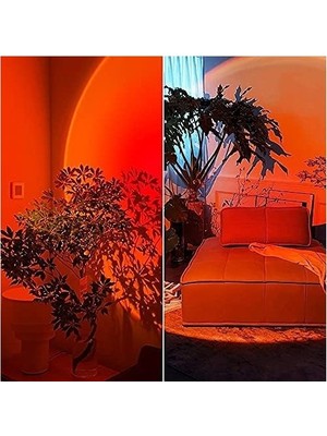 Mabelme Store Kumandalı Gün Batımı Projektörü Rgb 16 Renk Ufo Projeksiyon USB Masa Lambası