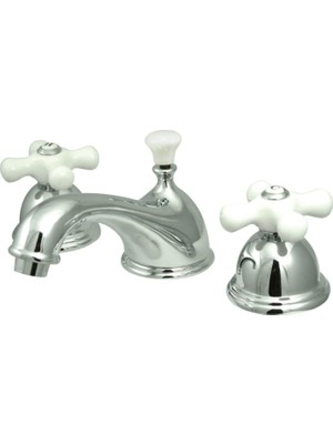 Kawin Kingston Brass KS3961PX Geri Yükleme ile Genel Seramik, Porselen, Musluk Çevirmeli, Krom Kaplama