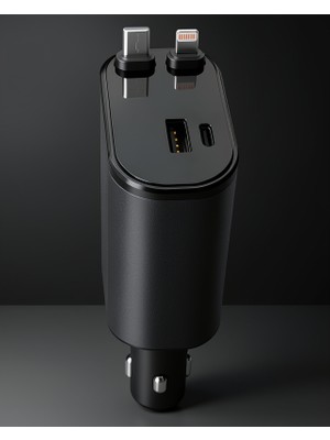 Astraltech Araç Şarj Cihazı 120W Geri Çekmeli Kablo LF780