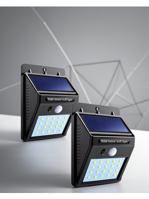 Astraltech Güneş Enerjili 20 LED Duvar Lambası