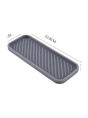 Mabelme Store Silikon Yağdanlık Yağlık Standı Altlık,çok Amaçlı Organizer Sunumluk,sabunluk Altlığı 1 Adet Gri