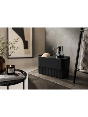 Mabelme Store Süngerlikli Sıvı Sabunluk - 2'si 1 Arada Mutfak ve Banyo Tezgah Üstü Düzenleyici - Modern Tasarım, Pratik Kullanımlı Sıvı Sabun Pompası ve Sünger