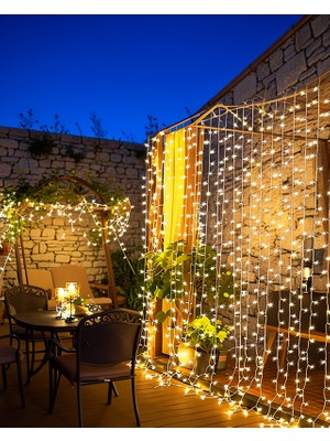 Astraltech 3x3 Metre Şelale LED Perde Işık Iç Dış Mekân Dekorasyonu