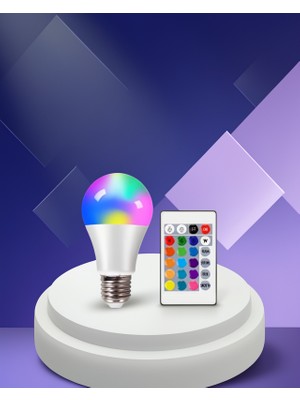 Astraltech Rgb LED Ampul E27 Uzaktan Kumandalı 15W