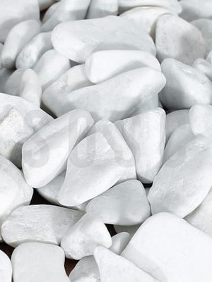 Mabelme Store Natural Beyaz Dolomit Dekoratif Çakıl Taşı, Iç ve Dış Mekan Peyzaj Için, 2-4 Cm, 1 Kg, Bahçe Saksı Süsü