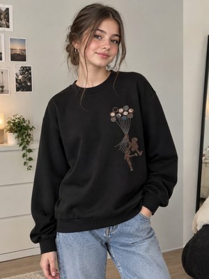 Papatya Trend Kız Çocuk Sweat