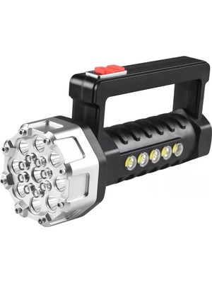 Kawin Ultratekno RC3030 Şarjlı LED El Feneri 17 Xpg + Cob, 200 Metre Menzil, USB Şarjlı, 5 Modlu, Pil Göstergeli, Suya Dayanıklı Profesyonel El Feneri