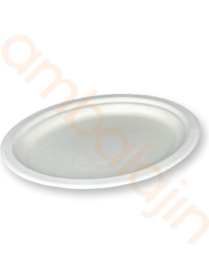 Adetnature Ekolojik Karton Kağıt Tek Kullanımlık Oval Tabak - 20X26 cm