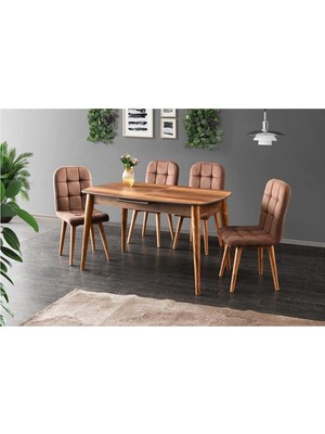 Essen Masa, Etro Sandalye, Ceviz, 130X80