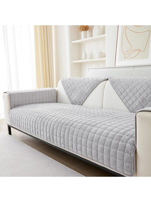 Flanel Koltuk Kılıfı 1 2 3 4 Kişilik Koltuk Kılıfı, L Şeklinde, Köşe Koltuk Örtüsü, Kanepe Örtüsü, Kaymaz Koltuk Örtüsü (Gri, 70 x 150 cm Adet Satılır
