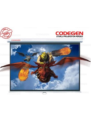 Codegen Ax-20 Storlu Projeksiyon Perdesi 200X200 (Arkası Siyah Fonlu - Duvar/tavan ASILABILIR)(1923)