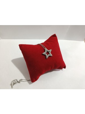 Yıldız Model Taşlı Çelik Kolye