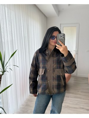 Flow Ekoseli Kadın Ceket