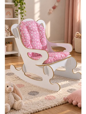 Sulora Home Sulorahome Yıldızlı Minderli Sallanan Çocuk Sandalyesi - Pembe