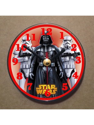 Bsb Star Wars Temalı Magnet Saat Buzdolabı Süsü Duvar Saati 10,5cm MS6018