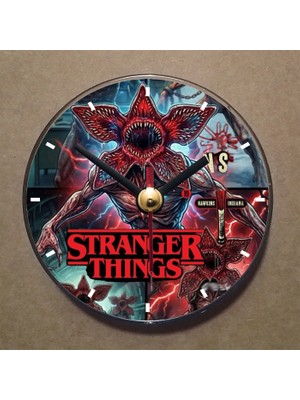 Bsb Stringer Things Temalı Magnet Saat Buzdolabı Süsü Duvar Saati 10,5cm MS6016