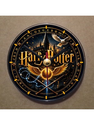 Bsb Harry Potter Temalı Magnet Saat Buzdolabı Süsü Duvar Saati 10,5cm MS6024
